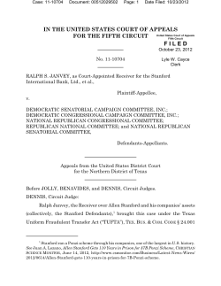 United States Court of Appeals - Stanford Financial Receivership