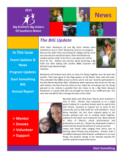 2013 Fall Newsletter - Big Brothers Big Sisters of Southern Maine
