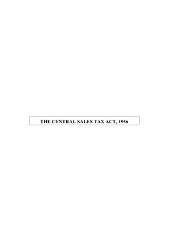 the central sales tax act, 1956
