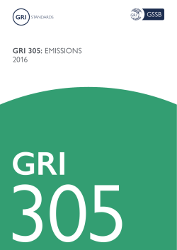 gri 305: emissions 2016 - Global Reporting Initiative
