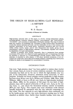 the origin of high-alumina clay minerals