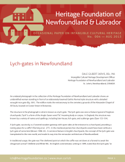 Lych-gates in Newfoundland