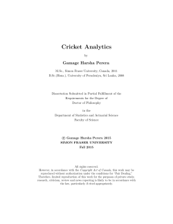 Cricket Analytics
