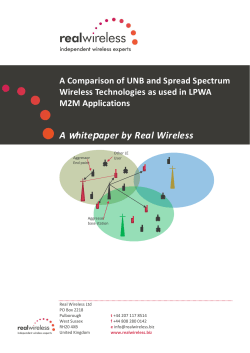 A Comparison of UNB and Spread Spectrum Wireless Technologies as