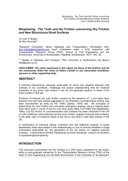 Bituplaning: The Truth and the Friction