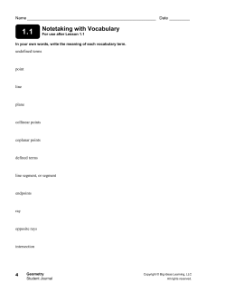 Notetaking with Vocabulary