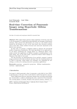 Real-time Correction of Panoramic Images using - Visgraf