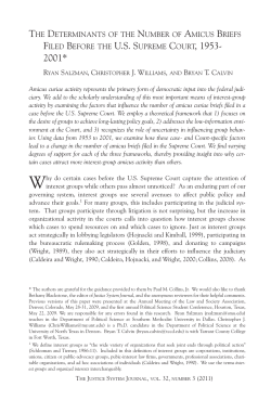 the determinants of the number of amicus briefs filed before the us