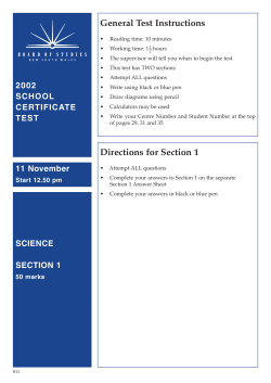 Section 1 - Board of Studies