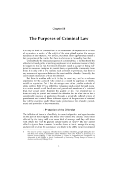 The Purposes of Criminal Law