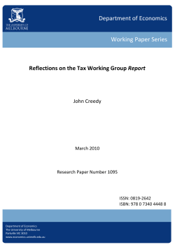 Department of Economics Working Paper Series