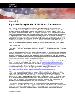 Top Issues Facing Retailers in the Trump Administration