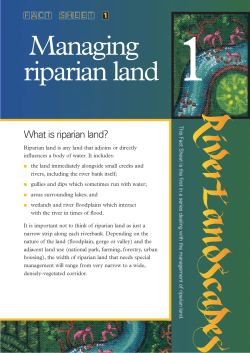 Fact sheet 1: Managing Riparian Land
