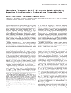 Short-Term Changes in the Ca2+ -Exocytosis
