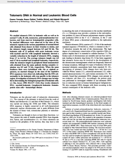 Telomeric DNA in Normal and Leukemic Blood Cells