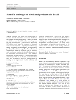 Scientific challenges of bioethanol production in Brazil
