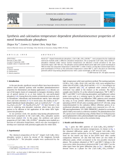Synthesis and calcination temperature dependent