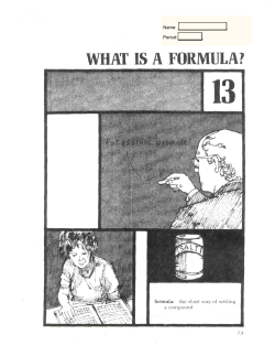 What is a formula?
