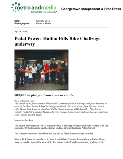 Pedal Power: Halton Hills Bike Challenge