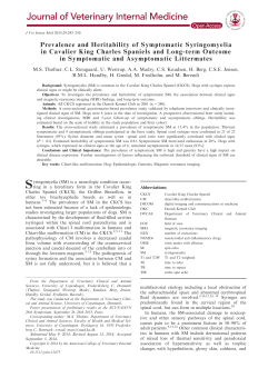 Prevalence and Heritability of Symptomatic Syringomyelia in