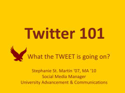 Twitter 101 - Boston College Home Page