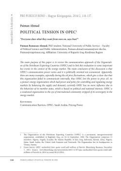 political tension in opec1 - UNI-NKE