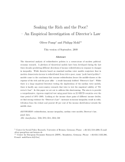 An Empirical Investigation of Director`s Law