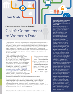 Chile`s Commitment to Women`s Data