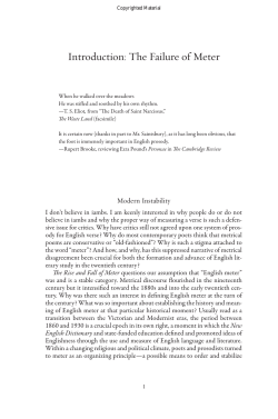 Introduction: The Failure of Meter