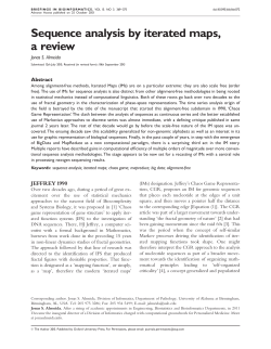 Sequence analysis by iterated maps, a review