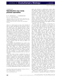 Hybridization may rarely promote speciation