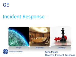 GE Incident Response