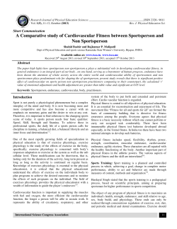 A Comparative study of Cardiovascular Fitness between