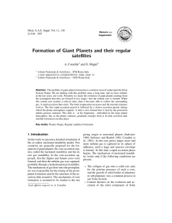 Formation of Giant Planets and their regular satellites