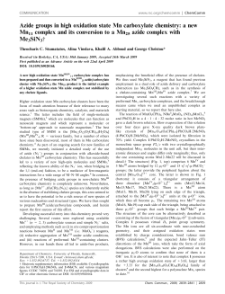 Azide groups in high oxidation state Mn carboxylate chemistry: a