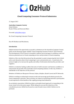 Cloud Computing Consumer Protocol Submission