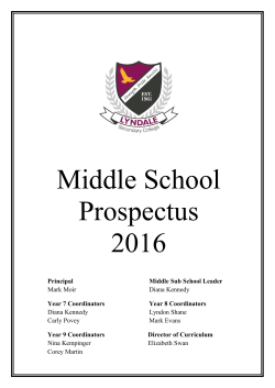 Middle School Prospectus 2016