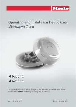 Miele Microwave Oven Manual M 6160-6260 TC