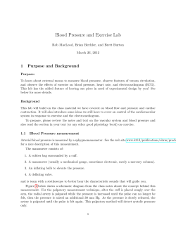Blood Pressure and Exercise Lab