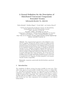 A Formal Definition for the Description of Distributed Concurrent