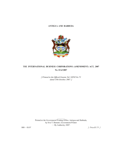 (Amendment) Act, 2007 - Government of Antigua and Barbuda LAWS