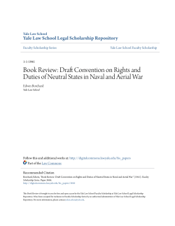 Book Review: Draft Convention on Rights and Duties of Neutral