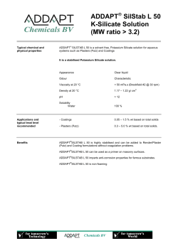 ADDAPT SilStab L 50 K-Silicate Solution (MW ratio > 3.2)