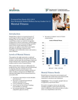 Mental Fitness - New Brunswick Health Council