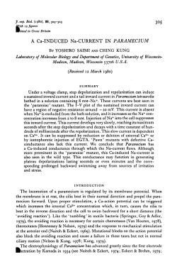 A Ca-INDUCED Na-CURRENT IN PARAMECIUM