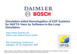 Simulation-aided Homologation of ESP Systems for NAFTA Vans by