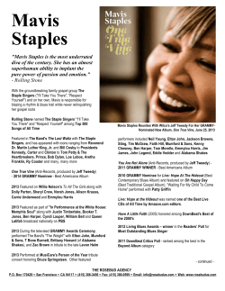 Mavis Staples - The Rosebud Agency