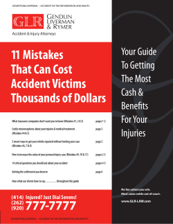 11 Mistakes That Can Cost Accident Victims Thousands of Dollars