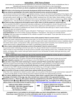 (CPUC) Form of Intent