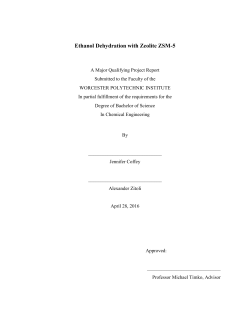 Ethanol Dehydration with Zeolite ZSM-5